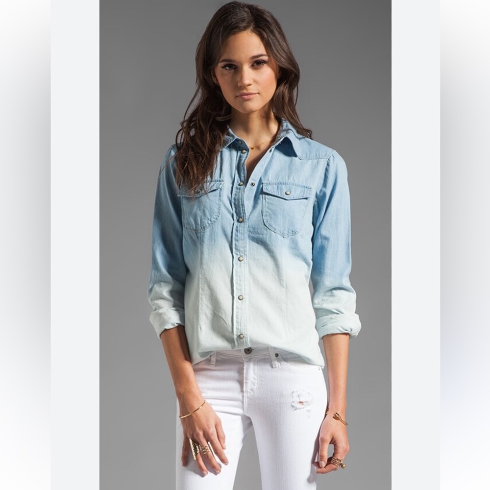 NWT Aeropostale Blue Ombre Denim Shirt